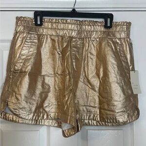 Gold Metallic Women's Shorts